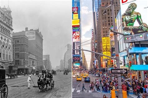 then and now city photos.